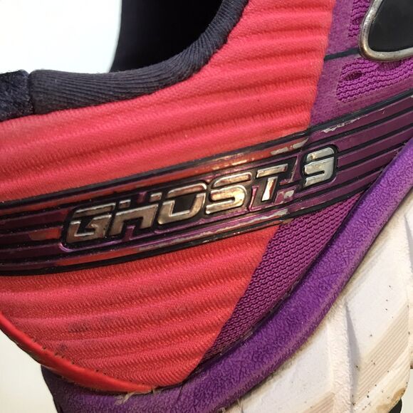 Brooks Ghost 9 Running Shoes 1202251B563 Women's 8.5 Purple Pink Lace Up Sneaker - Picture 13 of 13